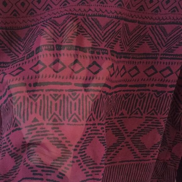 NWT Charming Charlie's Hi-Lo Boho Chiffon Tunic Top Large - Picture 4 of 6